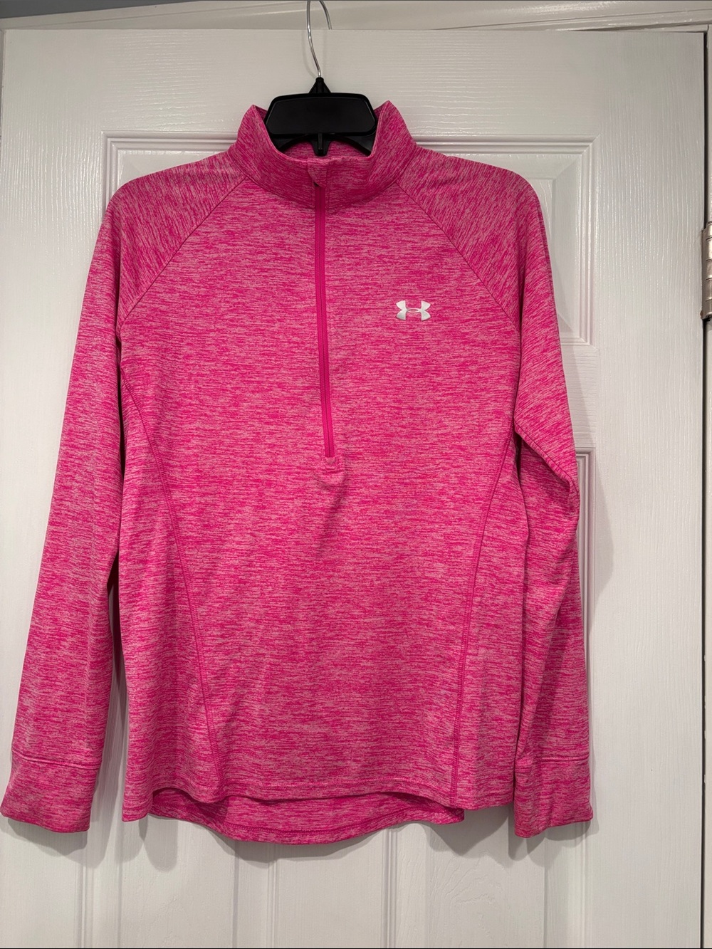 Under Armour Women's Pink Heathered Half-Zip Pullover